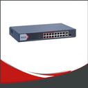 SWITCH HIKVISION ADMINISTRABLE, 16 PUERTOS POE 100MB, 1 COMBOS GIGABIT, 1 RJ45 GIGABIT.