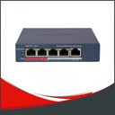 SWITCH HIKVISION ADMINISTRABLE, 4 PUERTOS POE 100MB, 1 PUERTO DE 100MB.