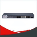 SWITCH HIKVISION ADMINISTRABLE, 24 PUERTOS GIGABIT POE + 2 SFP FIBRA, MANEJO DE VLAN, RACKEABLE.