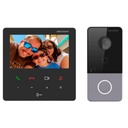 KIT DE INTERCOM IP DOMESTICO INCLUYE, PANTALLA INTERIOR, FRENTE EXTERIOR, INCLUYE FUENTE.